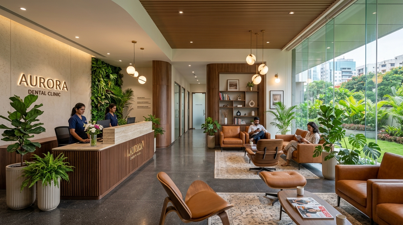 Patient lounge at Mahathi Dental Clinic